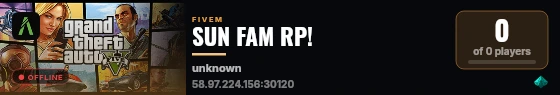 SUN FAM RP! live status badge
