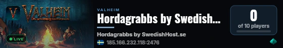 Hordagrabbs by SwedishHost.se live status badge