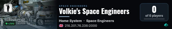 Volkie's Space Engineers live status badge