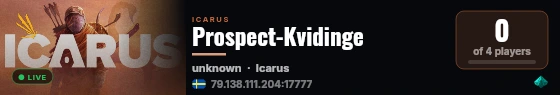 Prospect-Kvidinge live status badge
