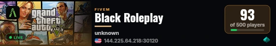 Black Roleplay live status badge