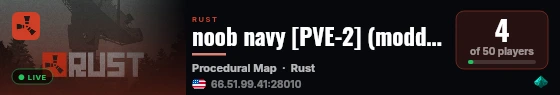 noob navy [PVE-2] (modded) - 2x gather rate - increased stacks live status badge