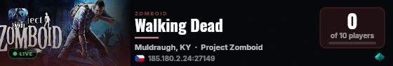 Walking Dead live status badge