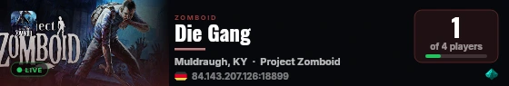 Die Gang live status badge