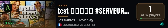 test ▬▬▬↭🡺 #SERVEUR↭FUN 🡸↭▬▬▬ 💜 live status badge