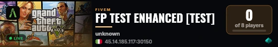 FP TEST ENHANCED [TEST] live status badge