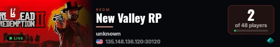 New Valley RP live status badge