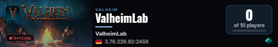 ValheimLab live status badge