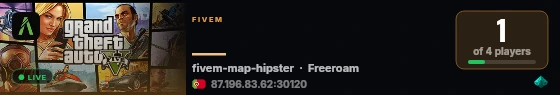   live status badge