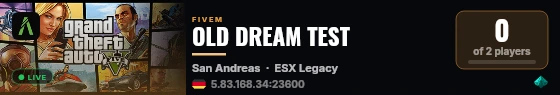 OLD DREAM TEST live status badge