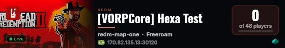 [VORPCore] Hexa Test live status badge