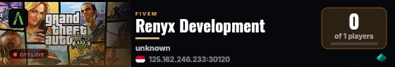 Renyx Development live status badge