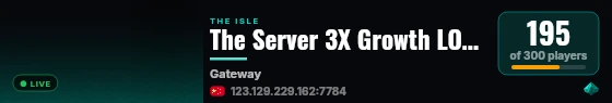 The Server 3X Growth LOW RULES#1 live status badge