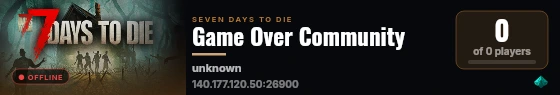 Game Over Community live status badge