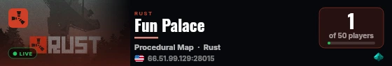 Fun Palace live status badge