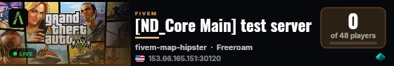 [ND_Core Main] test server live status badge