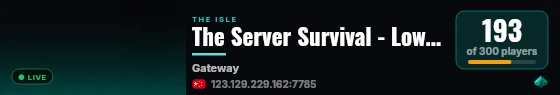 The Server Survival - Low Rules/3x/skin & cmd live status badge