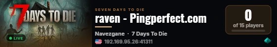 raven - Pingperfect.com live status badge