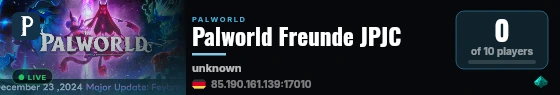 Palworld Freunde JPJC live status badge
