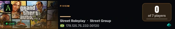   live status badge
