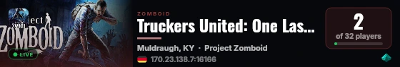Truckers United: One Last Time live status badge
