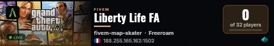 Liberty Life FA live status badge