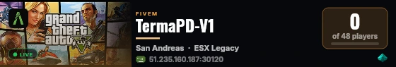 TermaPD-V1 live status badge