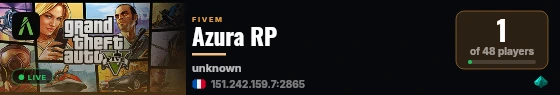 Azura RP live status badge