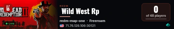  Wild West Rp live status badge