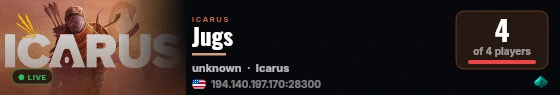 Jugs live status badge