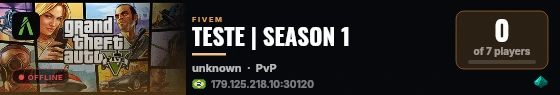 TESTE | SEASON 1 live status badge