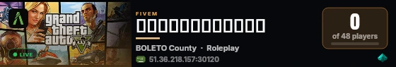 default FXServer live status badge