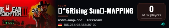 🌵^6Rising Sun☀️-MAPPING live status badge