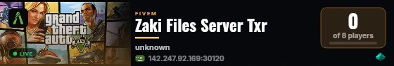 Zaki Files Server Txr live status badge