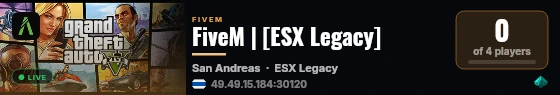 FiveM | [ESX Legacy] live status badge