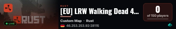 [EU] LRW Walking Dead 4K | Vanilla | JUST WIPED 05.09. 09/05 live status badge