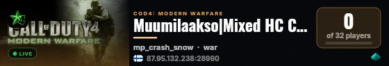 Muumilaakso|Mixed HC Custom live status badge