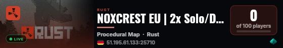NOXCREST EU | 2x Solo/Duo/Trio | Biweekly | Raid Hours live status badge