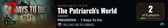 The Patriarch's World live status badge