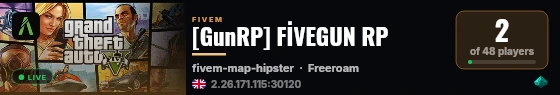 [GunRP] FİVEGUN RP live status badge