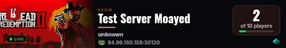 Test Server Moayed live status badge