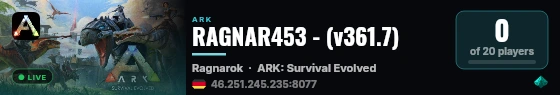 RAGNAR453 - (v361.7) live status badge