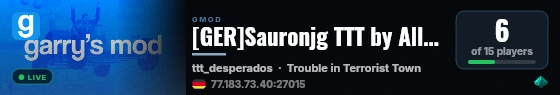 [GER]Sauronjg TTT by AllAround.cc|Custom|Balanced|FastDL| live status badge