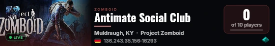 Antimate Social Club live status badge