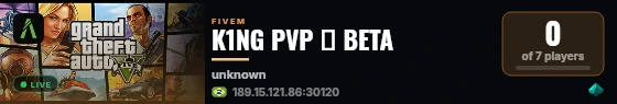 K1NG PVP ▬ BETA live status badge