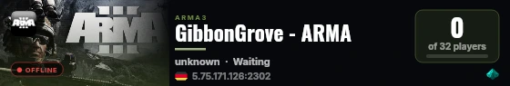 GibbonGrove - ARMA live status badge