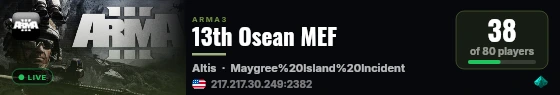 13th Osean MEF live status badge