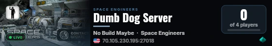 Dumb Dog Server live status badge