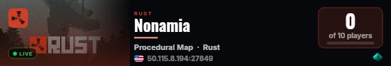 Nonamia live status badge