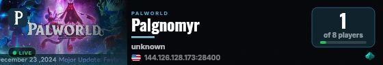 Palgnomyr live status badge